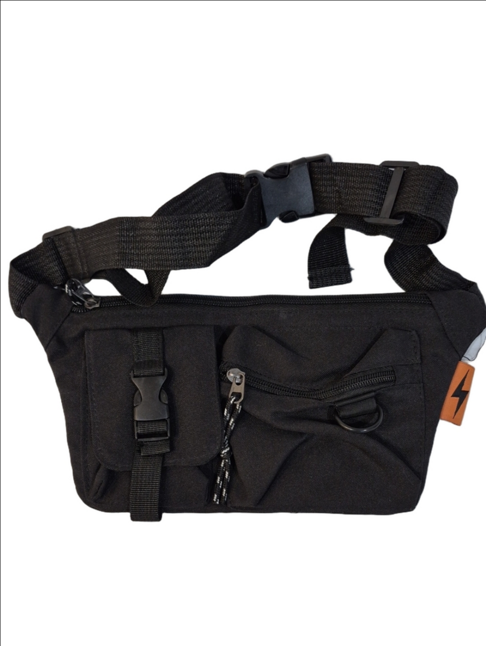 Unisex TDYU (Trend&Yong) Urban Waist  Black Bag With Front Pockets